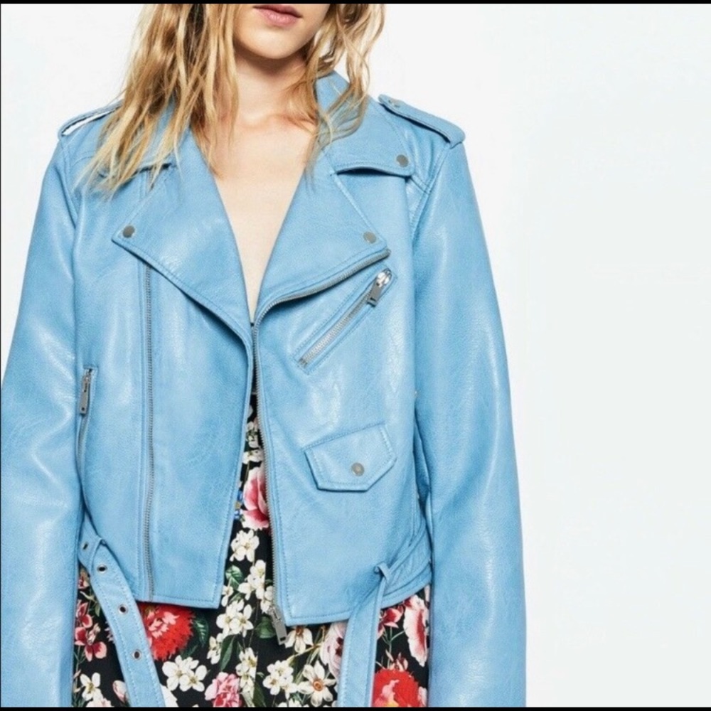 Zara Faux Blue Jacket